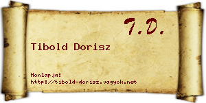 Tibold Dorisz névjegykártya